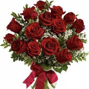 15 red roses with greenery | Flower Delivery Omsk